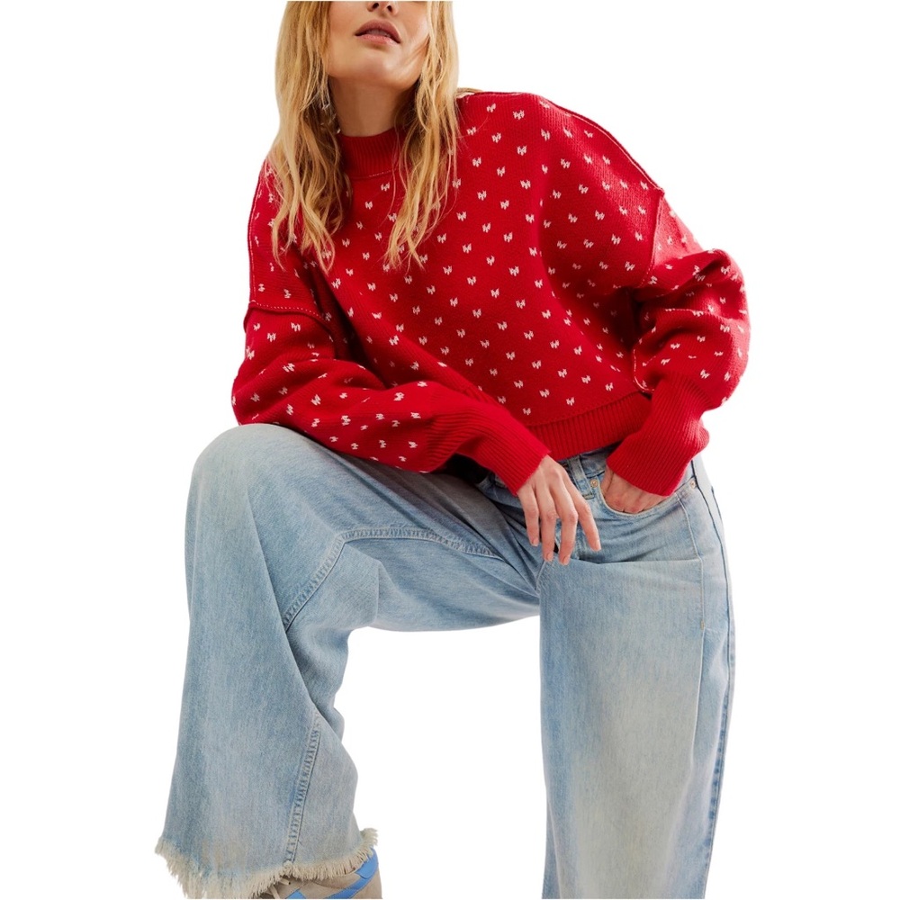 Free People easy street cropped sweater